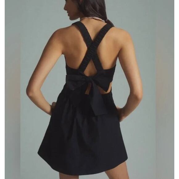 NWT Anthropologie Maeve Babydoll Mini Pleated Cutout Dress Size 4 - Picture 4 of 9